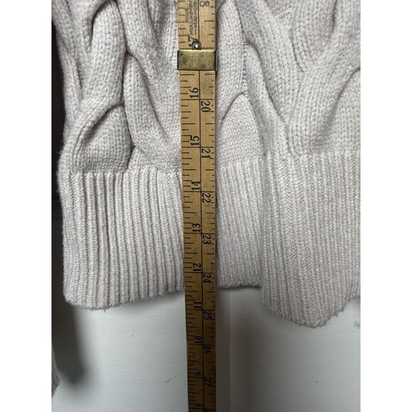 Philosophy Women’s Fisherman Cable Knit Cream Crewneck Sweater - Large - Picture 8 of 9